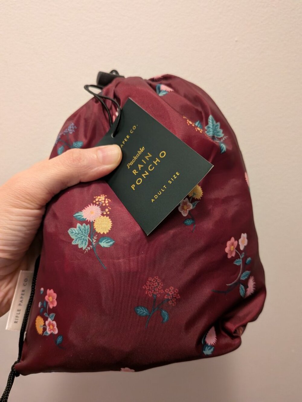 Rifle Paper Co Packable Rain Poncho in Ditzy Dahlia - Picture 4 of 4